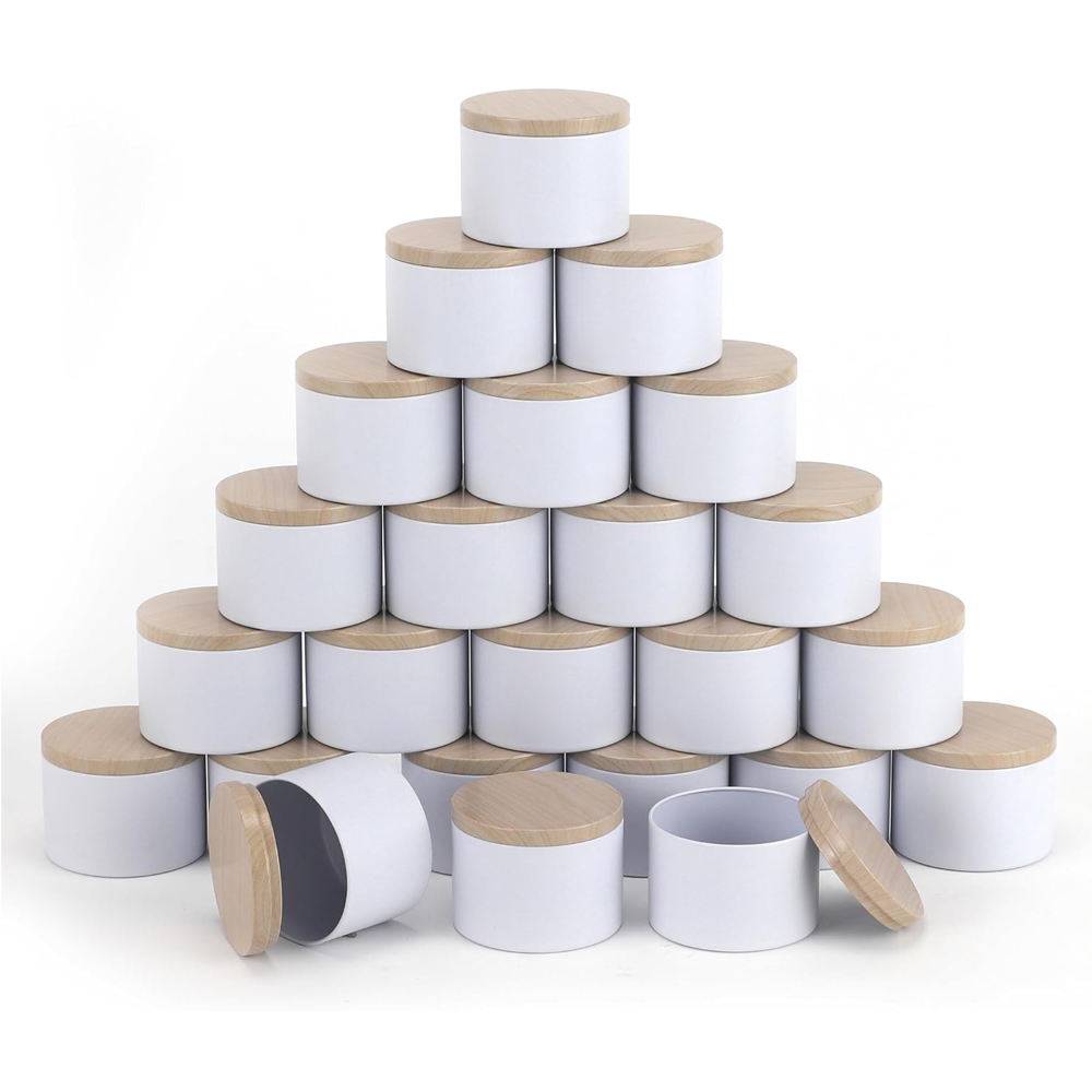White Candle tins with Metal W - đánh giá và giá Candle Making Homewood
