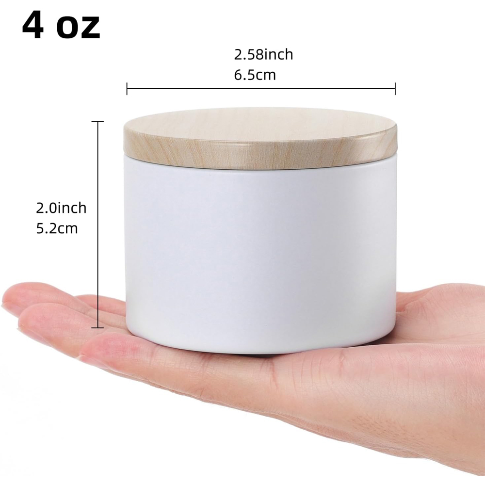 White Candle tins with Metal W - đánh giá và giá Candle Making Homewood