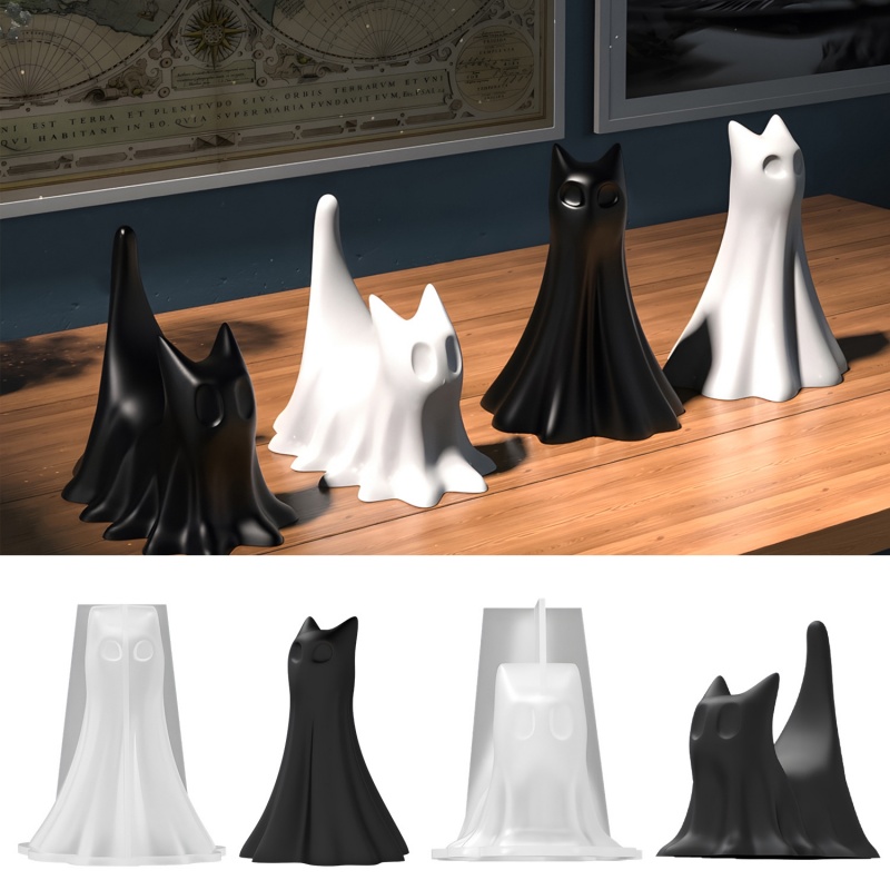 Ghost Cat Halloween Desktop Or - đánh giá và giá Candle Making Design