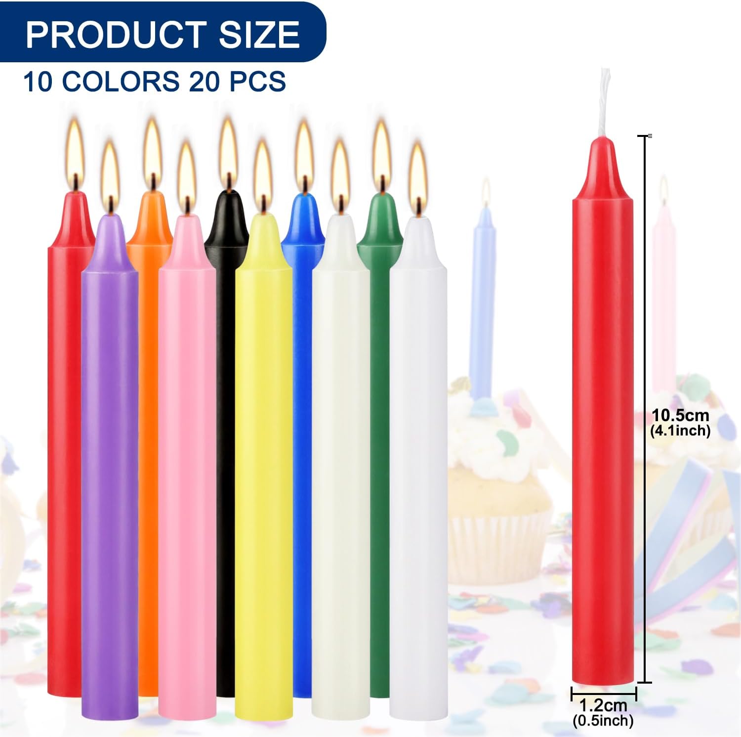 20 Colorful Small Stick Candle - đánh giá và giá Candle Making Place