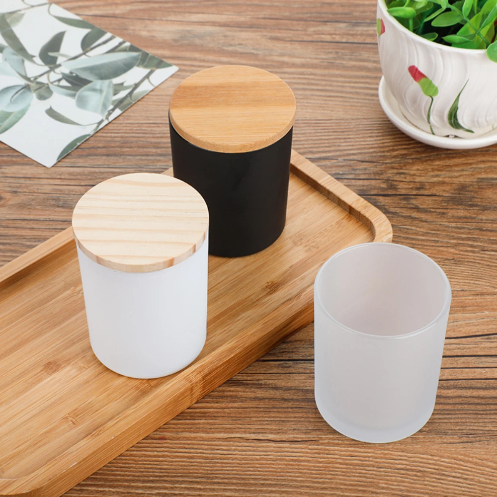 Wooden Cover Glass Candle Jars - đánh giá và giá Candle Making Homewood