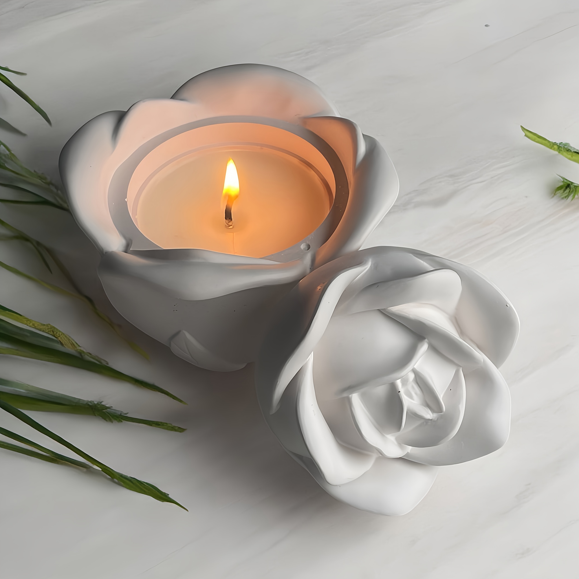 2-Piece Set Rose Shaped Silico - đánh giá và giá Candle Making Design