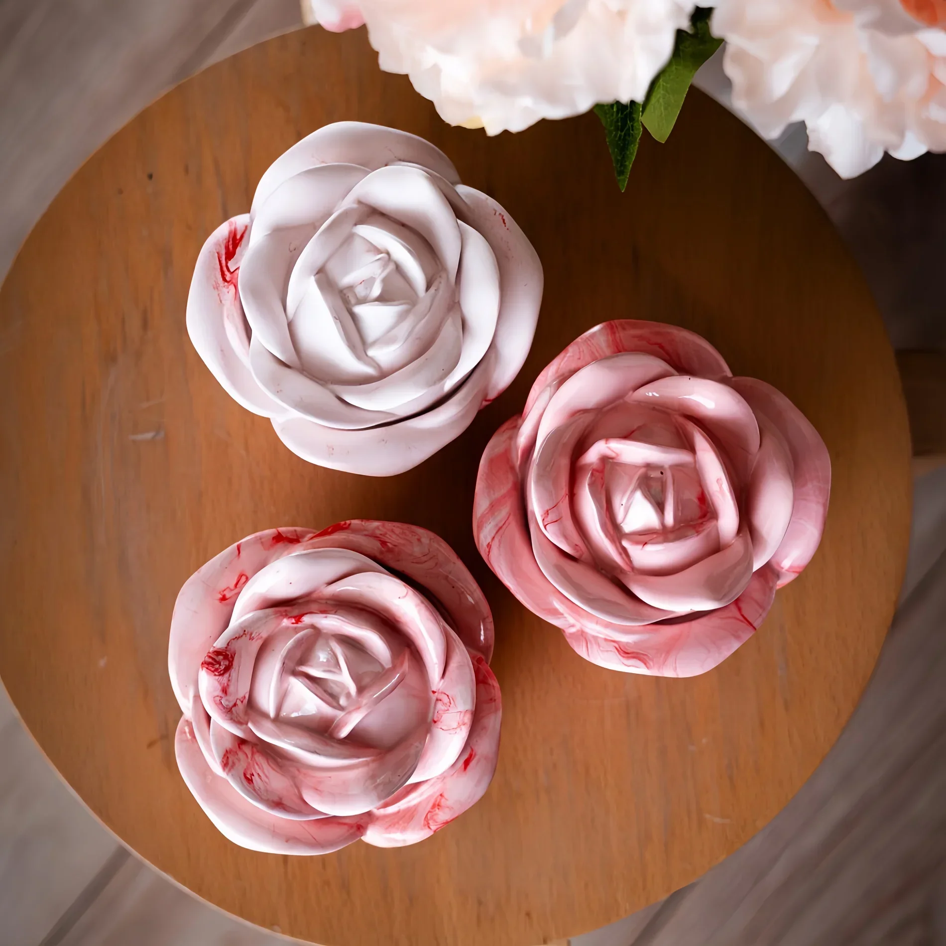 2-Piece Set Rose Shaped Silico - đánh giá và giá Candle Making Design
