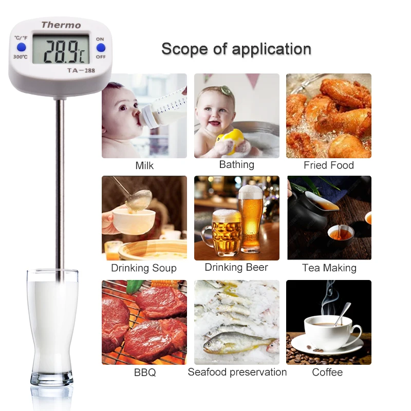 TA288 LCD Nhiệt Kế Thực Phẩm K - đánh giá và giá Candle Making Thermometer