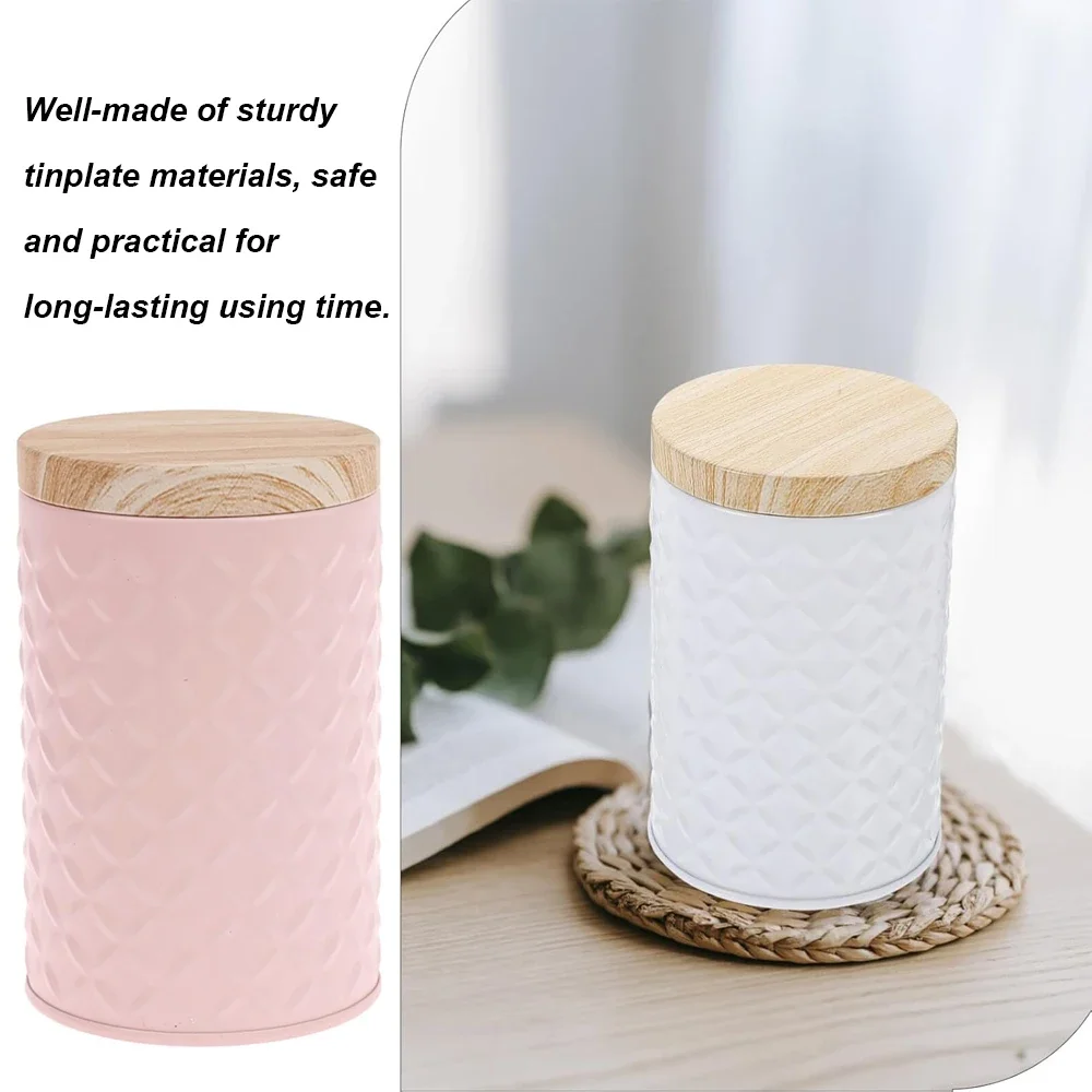 Tea Storage Jar Wood Grain Tin - đánh giá và giá Candle Making Homewood