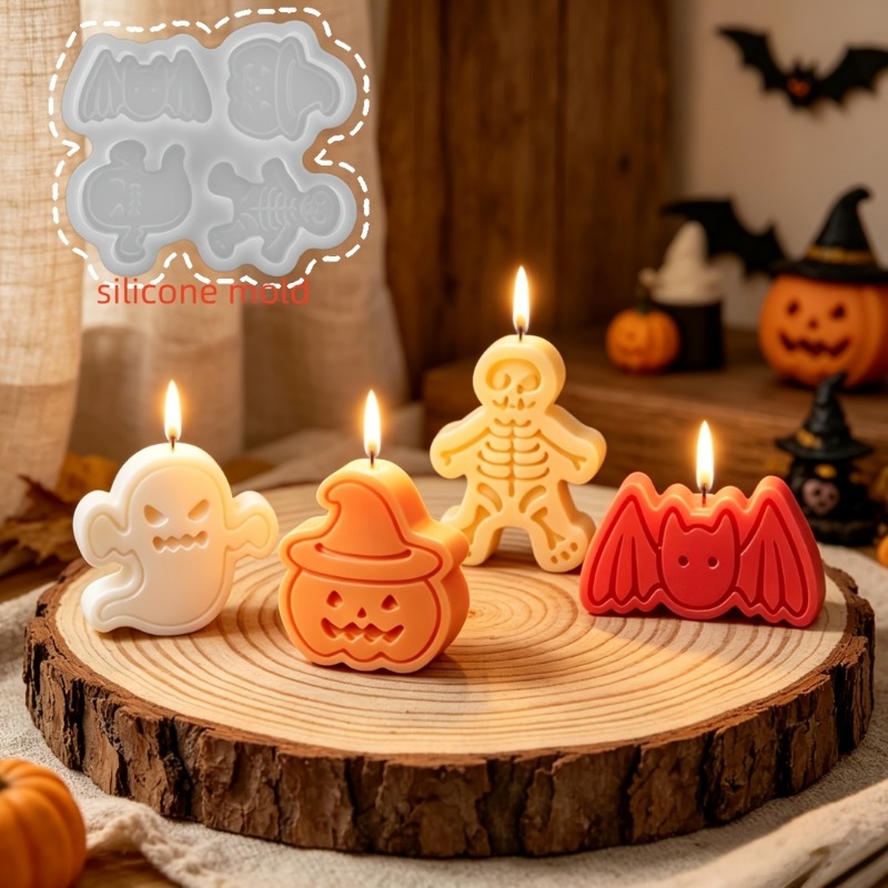 4-cavity silicone resin mold s - đánh giá và giá Candle Making Design
