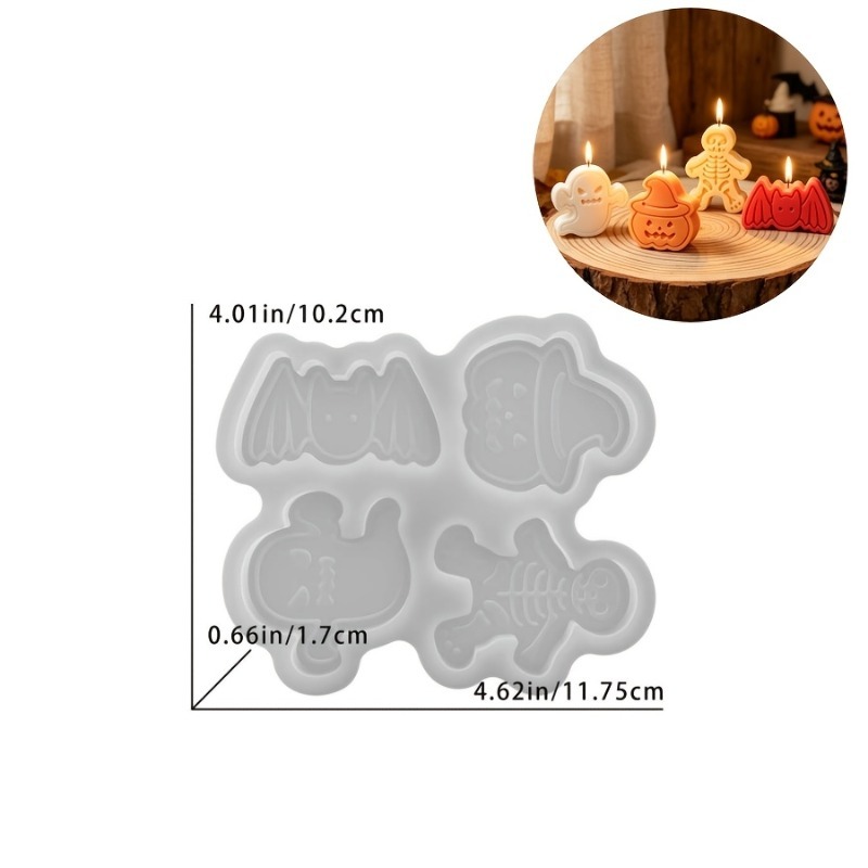 4-cavity silicone resin mold s - đánh giá và giá Candle Making Design