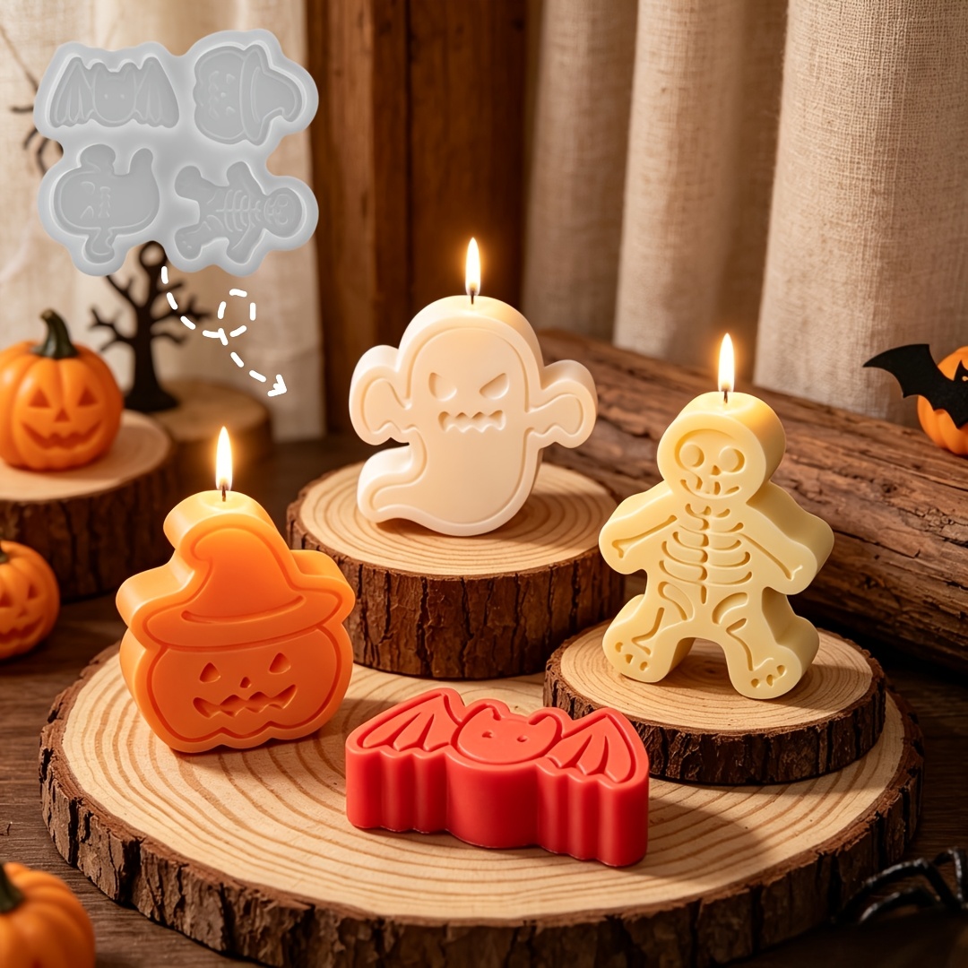 4-cavity silicone resin mold s - đánh giá và giá Candle Making Design